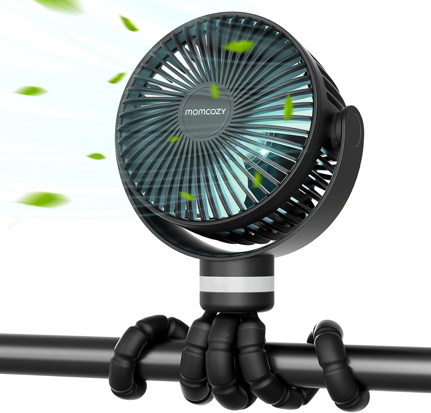 Momcozy Portable Stroller Fan — Flexible Tripod, USB Rechargeable